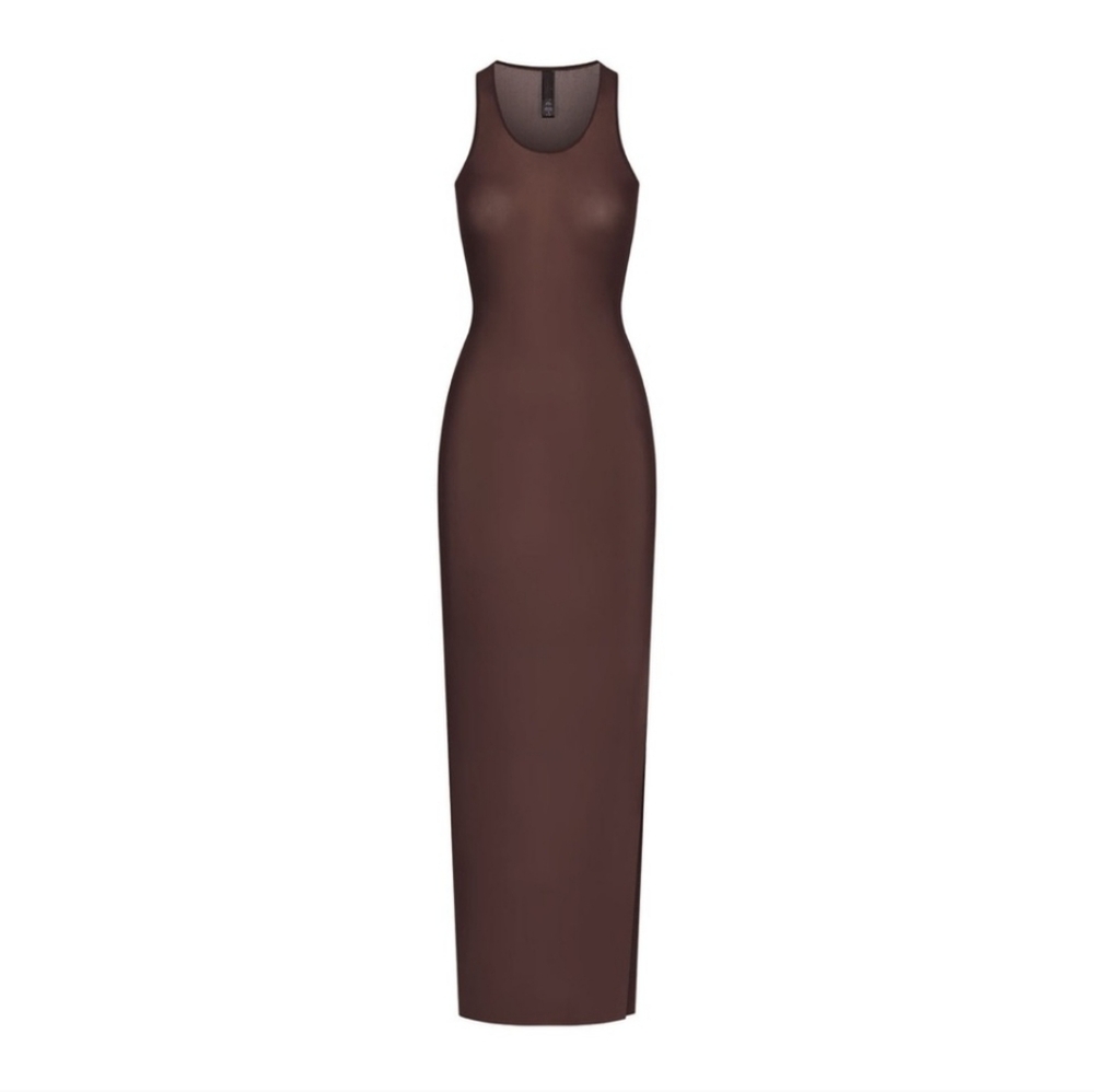 Skims Cover Up Mesh Long Tank Dress